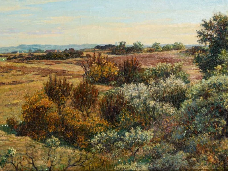 1825-Francesco Paolo Palizzi - Paesaggio italiano con giovani ulivi